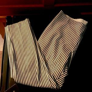 Striped skinny ankle pant